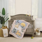 Product: Disney Lion King Leader of The Pack Grey, Sage, Ivory and Yellow 3 Piece Nursery Crib Bedding Set - Comforter, Fitted Crib Sheet, and Crib Skirt