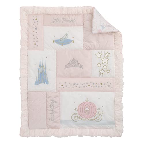 Disney Princess Enchanting Dreams Nursery Crib Bedding Set, 3 Piece Pink White Comforter Cotton Sheet Skirt, 28x52 1 Product: Disney Princess Enchanting Dreams Pink and White 3 Piece Nursery Crib Bedding Set - Comforter, 100% Cotton Fitted Crib Sheet, and Crib Skirt