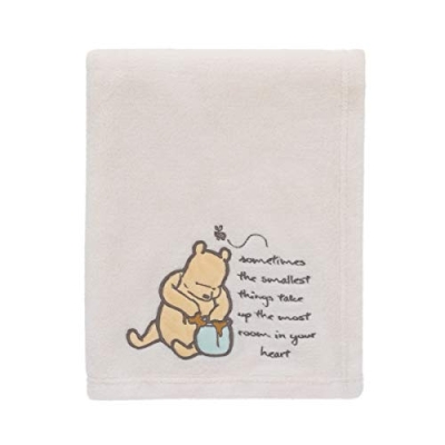 Product: Disney Winnie The Pooh Classic Pooh Ivory, Blue, Sage, Tan Storybook 6 Piece Nursery Crib Bedding Set - Comforter, 2 Fitted Crib Sheets, Dust Ruffle, Baby Blanket, Changing Pad Cover