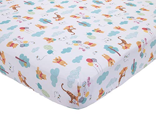 Disney Winnie the Pooh Nursery Crib Bedding Set, 4 Piece Aqua Grey White Red, Standard Crib 28x52 in 2 Product: Disney Winnie The Pooh First Best Friend 4 Piece Nursery Crib Bedding Set, Aqua/Grey/White/Red, 4 Piece Set (Pack of 1)