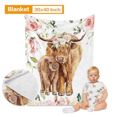 Highland Cow Baby Crib Bedding Set, 3 Piece Nursery Bundle, Soft Blanket Sheet Pillowcase, Rustic Farm Theme, 32.5cm 1 Product: Duckbe Baby Crib Bedding Set - Highland Cow Design Nursery Bedding 3 Pcs Set - Chic Soft Blanket, Sheet, Pillowcase for Newborns Boys Girls Gifts Color25