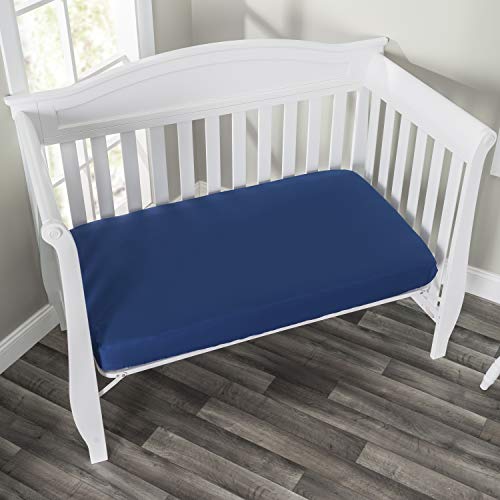 EVERYDAY KIDS Navy Blue Crib Bedding Set for Boys, 4 Piece Quilt Sheet Dust Ruffle Diaper Stacker, Standard Crib Mattress 1 Product: EVERYDAY KIDS 4 Pc Crib Bedding for Boys Nursery Set Includes Baby Bed Quilt, Fitted Sheet, Dust Ruffle and Diaper Stacker- Nursery Bedding Set - Baby Crib Bedding Set in Navy