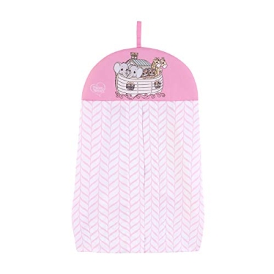 Product: EVERYDAY KIDS Precious Moments Noah’s Ark 4 Pc Crib Bedding for Girls Nursery Set Includes Baby Bed Quilt, Fitted Sheet, Dust Ruffle and Diaper Stacker with Sweet Images of Elephants and Giraffes