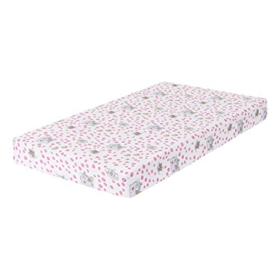 Product: EVERYDAY KIDS Precious Moments Noah’s Ark 4 Pc Crib Bedding for Girls Nursery Set Includes Baby Bed Quilt, Fitted Sheet, Dust Ruffle and Diaper Stacker with Sweet Images of Elephants and Giraffes