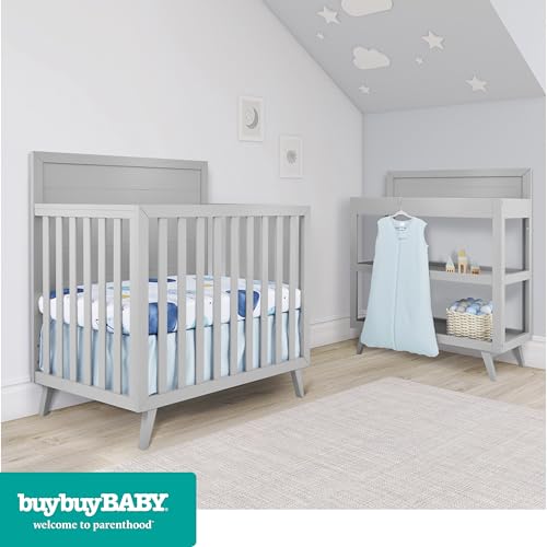 Organic Cotton Crib Bedding Set, Seafoam Green Cloud Nursery Bundle, 3 Piece Dreamer Baby Bedding, 100% Organic Cotton, Standard Crib 6 Product: Evolur Buybuy Baby Arctic Blue & Space Print 3 Piece Mini Crib Bedding Set, Machine Washable, Soft and Breathable Toddler Bedding Set, Includes Fitted Sheet, Comfortor and Crib Skirt