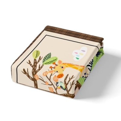Product: Feelyou Crib Safari Animals Bedding Set Queen, Cartoon Crocodile Elephant Duvet Cover Yellow Giraffe Comforter Cover Kids Toddler Nursery Jungle Animals Bedspread Cover Kids (No Comforter)