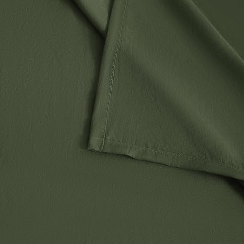 Product: FLXXIE 4 Pieces Toddler Bedding Set, Soft and Breathable Microfiber Crib Sheet Set, Includes Quilted Comforter, Flat Top Sheet, Fitted Sheet, Envelope Pillow Case for Boys and Girls, Olive