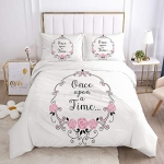 Product: Girl Princess Cartoon Bedding Set for Baby Kids Children Crib Duvet Cover Set Pillowcase Blanket Quilt Cover Cute Superwoman Bed Linen (Color : 027 White D, Size : Crib Set) (027 White D Crib Set)