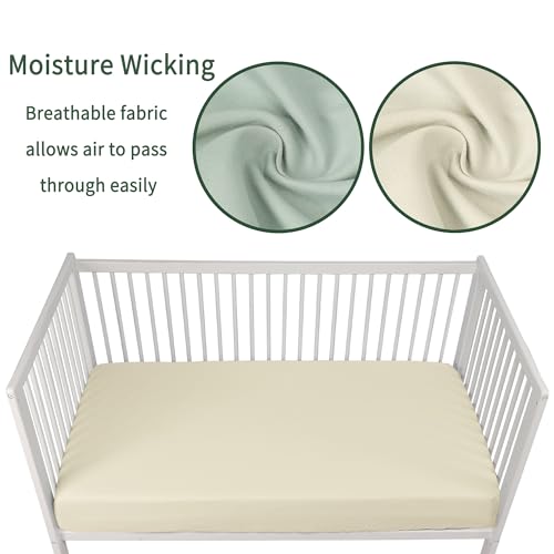 Product: GUNTAIL Baby Crib Sheets for Boys Girls, 2 Pack Fitted Crib Sheet for Standard Crib and Toddler Mattress, Soft Microfiber Baby Sheet 52x28x8in (Brown & Green)