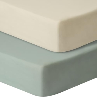 Product: GUNTAIL Baby Crib Sheets for Boys Girls, 2 Pack Fitted Crib Sheet for Standard Crib and Toddler Mattress, Soft Microfiber Baby Sheet 52x28x8in (Brown & Green)