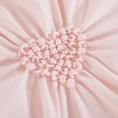Princess Pink Crib Bedding Set, HOMBYS Baby Girl Nursery Comforter, Ruffle Pintuck Sheet Set, 55x37in 12 Product: HOMBYS 3 Pieces Princess Pink CribBedding Set for Baby Girls, Ultra Soft Blush Pinch Pleat Comforter Set with Ruffles for All Season