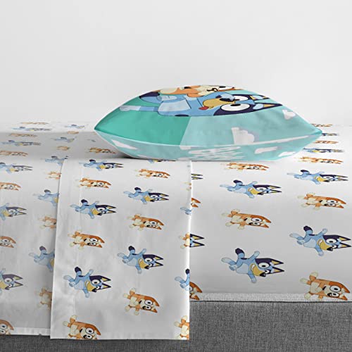 Bluey Bingo Toddler Bed Set, 4 Piece Microfiber Bedding, Official Bluey Products, 28 x 52 in 3 Product: Jay Franco Bluey & Bingo 4 Piece Toddler Size Bed Set – Super Soft Microfiber Bed Set Includes Size Comforter & Sheet Set (Official Bluey Products)