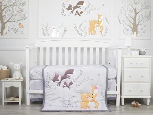 Safari World Baby Crib Bedding Set, Quilt Fitted Crib Sheet Bed Skirt, Brontosaurus Dinosaur Gray Navy Blue 3 Piece, 6 Years Old 1 Product: JHLCARPET - 3pcs Safari World Baby Crib Bedding Set (Quilt, Fitted Crib Sheet, Crib Skirt)
