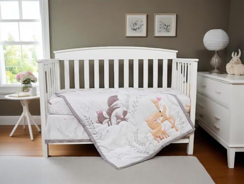 JHLCARPET - 3pcs Safari World Baby Crib Bedding Set (Quilt, Fitted Crib Sheet, Crib Skirt) - Crib Bedding Sets Product: JHLCARPET - 3pcs Safari World Baby Crib Bedding Set (Quilt, Fitted Crib Sheet, Crib Skirt)