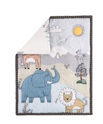 Baby Crib Bedding Set, 3 Piece Nursery Quilt, Ocean Life Aqua Blue Fish Sea Turtle, 52x28x8cm 8 Product: JHLCARPET Baby Crib Bedding Set, Nursery Quilt, 3 Pieces Set (Sunny Jungle)