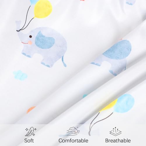 Jundetye Gray Elephant Crib Bedding Set, Reversible Comforter, Fitted Sheet, Crib Skirt, Anti-Bump Cushions, 35x45in 1 Product: Jundetye Crib Bedding Set for Boys Girls Gray Elephant, Soft Nursery Bed Sets for Newborn Infant Toddler Includes Reversible Comforter, Fitted Sheet, Crib Skirt, and Anti-Collision Pads, Neutral