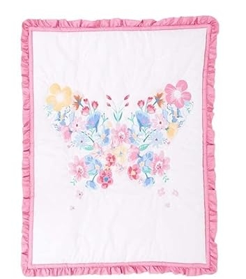 Product: KIDDOS 3-Piece Baby Crib Bedding Set for Girls| Luxury Microfiber |Baby Crib Bedding Sets Include Comforter, Crib Sheet and Bed Skirt | (Butterfly Floral)