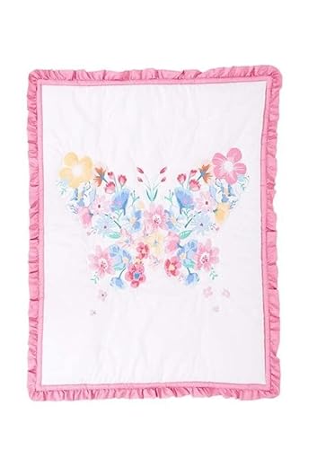 Product: KIDDOS 3-Piece Baby Crib Bedding Set for Girls| Luxury Microfiber |Baby Crib Bedding Sets Include Comforter, Crib Sheet and Bed Skirt | (Butterfly Floral)