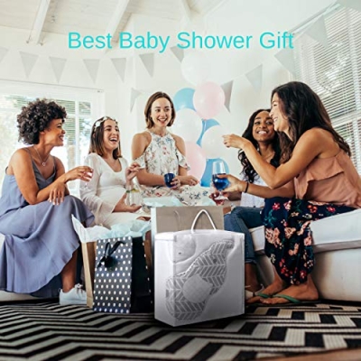 Grey Baby Crib Bedding Set, La Premura Elephant Puppy Nursery, 3 Piece Standard Size, Unisex Gray Decor, 28x52in 13 Product: La Premura Baby Crib Bedding Set for Boys, Gray Elephants & Puppy 3 Piece Standard Size Grey Crib Set, Fitted Sheet, Quilt & Skirt, Unisex Nursey Bedding and Neutral Decor