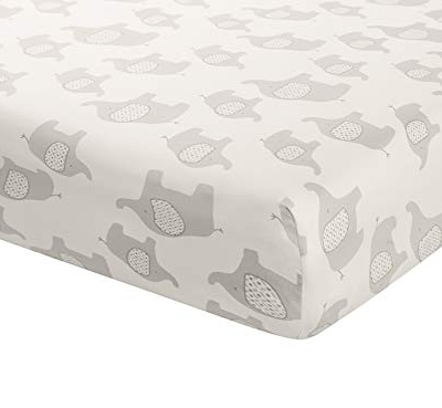 Grey Baby Crib Bedding Set, La Premura Elephant Puppy Nursery, 3 Piece Standard Size, Unisex Gray Decor, 28x52in 10 Product: La Premura Baby Crib Bedding Set for Boys, Gray Elephants & Puppy 3 Piece Standard Size Grey Crib Set, Fitted Sheet, Quilt & Skirt, Unisex Nursey Bedding and Neutral Decor