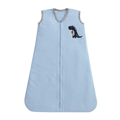 Lambs & Ivy Baby Dino Blue White Dinosaur 6 Piece Crib Bedding Set, Quilt Sheets Crib Skirt Wearable Blanket Wall Decals, 6pc 16 Product: Lambs & Ivy Baby Dino Blue/White Dinosaur Nursery 6-Piece Crib Bedding Set
