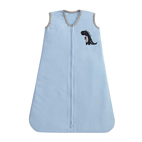 Lambs & Ivy Baby Dino Blue White Dinosaur 6 Piece Crib Bedding Set, Quilt Sheets Crib Skirt Wearable Blanket Wall Decals, 6pc 7 Product: Lambs & Ivy Baby Dino Blue/White Dinosaur Nursery 6-Piece Crib Bedding Set