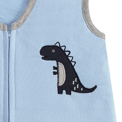 Lambs & Ivy Baby Dino Blue White Dinosaur 6 Piece Crib Bedding Set, Quilt Sheets Crib Skirt Wearable Blanket Wall Decals, 6pc 17 Product: Lambs & Ivy Baby Dino Blue/White Dinosaur Nursery 6-Piece Crib Bedding Set