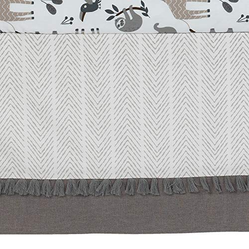 Lambs & Ivy Jungle Animals Gray White Taupe Crib Bedding Set, 4 Piece Nursery Quilt, Fitted Sheet, Skirt, Wall Decals 0cm 5 Product: Lambs & Ivy Baby Jungle Animals 4-Piece Gray/White/Taupe Crib Bedding Set