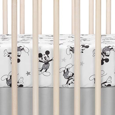 Disney Baby Magical Mickey Mouse Gray Crib Bedding Set, Lambs & Ivy 3 Piece Nursery Set, Cotton 20.5cm 16 Product: Lambs & Ivy Disney Baby Magical Mickey Mouse 3-Piece Crib Bedding Set - Gray