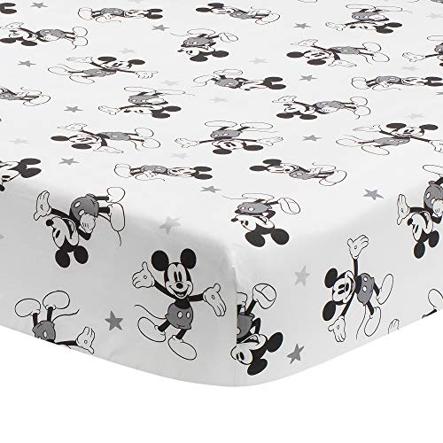 Disney Baby Magical Mickey Mouse Gray Crib Bedding Set, Lambs & Ivy 3 Piece Nursery Set, Cotton 20.5cm 3 Product: Lambs & Ivy Disney Baby Magical Mickey Mouse 3-Piece Crib Bedding Set - Gray