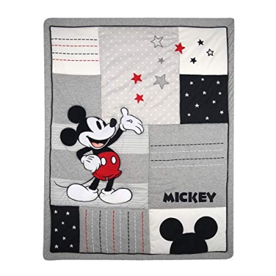 Disney Baby Magical Mickey Mouse Gray Crib Bedding Set, Lambs & Ivy 3 Piece Nursery Set, Cotton 20.5cm 11 Product: Lambs & Ivy Disney Baby Magical Mickey Mouse 3-Piece Crib Bedding Set - Gray
