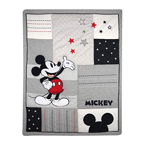 Disney Baby Magical Mickey Mouse Gray Crib Bedding Set, Lambs & Ivy 3 Piece Nursery Set, Cotton 20.5cm 2 Product: Lambs & Ivy Disney Baby Magical Mickey Mouse 3-Piece Crib Bedding Set - Gray