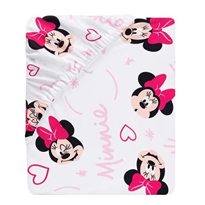 Minnie Mouse Pink Disney Crib Bedding Set, 3 Piece Nursery Quilt Sheet Skirt, Baby Girl 20.5cm 17 Product: Lambs & Ivy Disney Baby Minnie Mouse Love 3-Piece Pink Nursery Crib Bedding Set