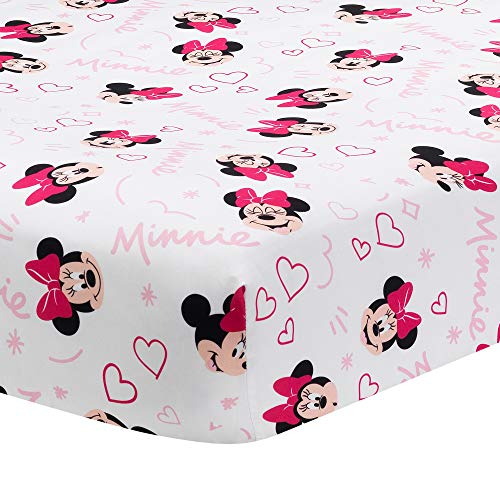 Minnie Mouse Pink Disney Crib Bedding Set, 3 Piece Nursery Quilt Sheet Skirt, Baby Girl 20.5cm 3 Product: Lambs & Ivy Disney Baby Minnie Mouse Love 3-Piece Pink Nursery Crib Bedding Set