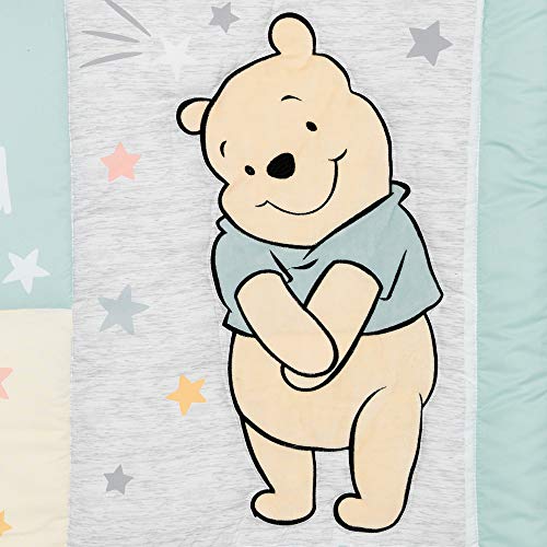 Winnie the Pooh Crib Bedding Set, Classic Pooh Nursery Quilt, Fitted Sheet, Crib Skirt, Soft Neutral Disney Baby Set 7 Product: Lambs & Ivy Disney Baby Winnie The Pooh Hugs 3-Piece Nursery Crib Bedding Set