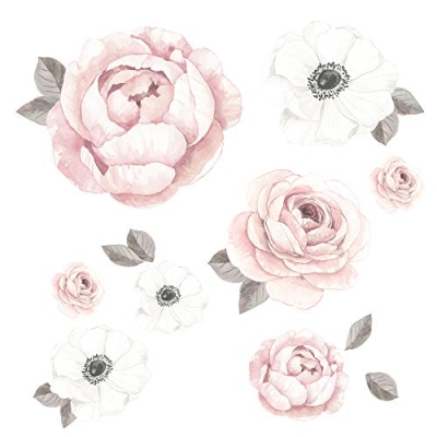 Blossom Dreams 5 Piece Crib Bedding Set, Watercolor Florals, Soft Pink Nursery, Cotton Sheet, 32.5cm 17 Product: Lambs & Ivy Floral Garden Watercolor/Pink Linen 5-Piece Baby Crib Bedding Set