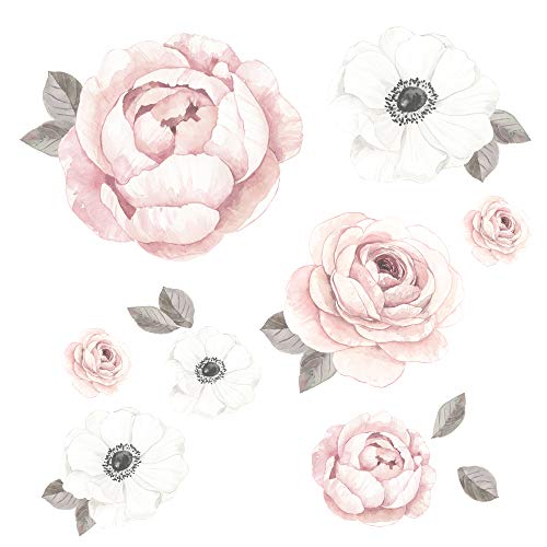 Blossom Dreams 5 Piece Crib Bedding Set, Watercolor Florals, Soft Pink Nursery, Cotton Sheet, 32.5cm 8 Product: Lambs & Ivy Floral Garden Watercolor/Pink Linen 5-Piece Baby Crib Bedding Set