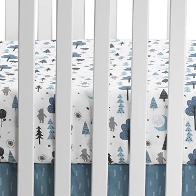 Winnie the Pooh Nursery Crib Bedding Set, 3 Piece Blue Grey Storybook Nursery Set, 20.5cm 14 Product: Lambs & Ivy Forever Pooh 3Piece Baby Crib Bedding Set, Blue