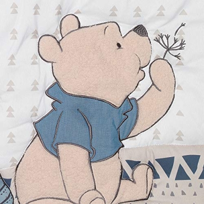 Winnie the Pooh Nursery Crib Bedding Set, 3 Piece Blue Grey Storybook Nursery Set, 20.5cm 11 Product: Lambs & Ivy Forever Pooh 3Piece Baby Crib Bedding Set, Blue