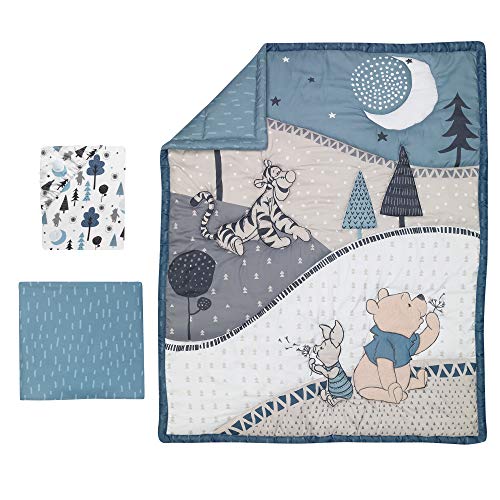 Winnie the Pooh Nursery Crib Bedding Set, 3 Piece Blue Grey Storybook Nursery Set, 20.5cm 1 Product: Lambs & Ivy Forever Pooh 3Piece Baby Crib Bedding Set, Blue
