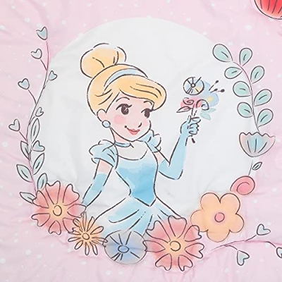 Disney Princess Crib Bedding Set, 3 Piece Comforter Fitted Sheet Skirt, Belle Tiana Cinderella, 20.5cm 19 Product: Lambs & Ivy (LAMCR) Disney Princesses Nursery Baby Crib Bedding Set, Pink, 3 Count