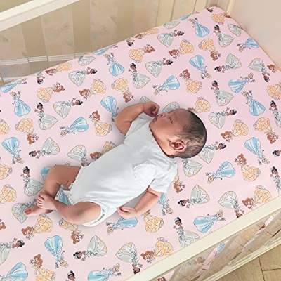 Disney Princess Crib Bedding Set, 3 Piece Comforter Fitted Sheet Skirt, Belle Tiana Cinderella, 20.5cm 15 Product: Lambs & Ivy (LAMCR) Disney Princesses Nursery Baby Crib Bedding Set, Pink, 3 Count