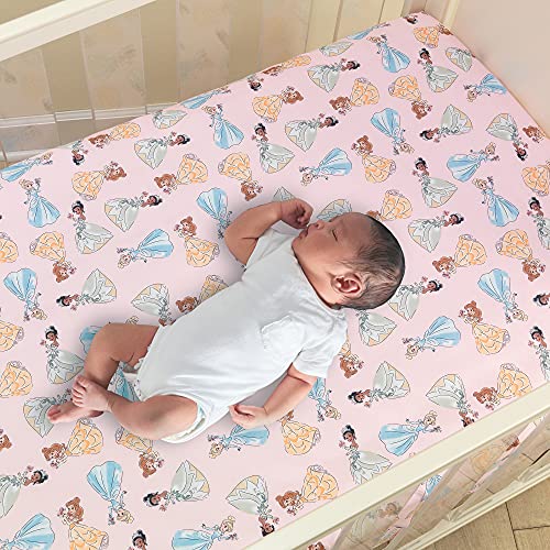Disney Princess Crib Bedding Set, 3 Piece Comforter Fitted Sheet Skirt, Belle Tiana Cinderella, 20.5cm 5 Product: Lambs & Ivy (LAMCR) Disney Princesses Nursery Baby Crib Bedding Set, Pink, 3 Count