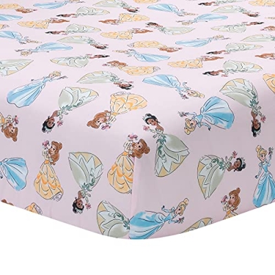 Disney Princess Crib Bedding Set, 3 Piece Comforter Fitted Sheet Skirt, Belle Tiana Cinderella, 20.5cm 14 Product: Lambs & Ivy (LAMCR) Disney Princesses Nursery Baby Crib Bedding Set, Pink, 3 Count