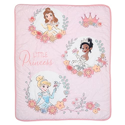 Disney Princess Crib Bedding Set, 3 Piece Comforter Fitted Sheet Skirt, Belle Tiana Cinderella, 20.5cm 12 Product: Lambs & Ivy (LAMCR) Disney Princesses Nursery Baby Crib Bedding Set, Pink, 3 Count