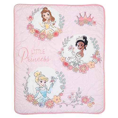 Disney Princess Crib Bedding Set, 3 Piece Comforter Fitted Sheet Skirt, Belle Tiana Cinderella, 20.5cm 2 Product: Lambs & Ivy (LAMCR) Disney Princesses Nursery Baby Crib Bedding Set, Pink, 3 Count