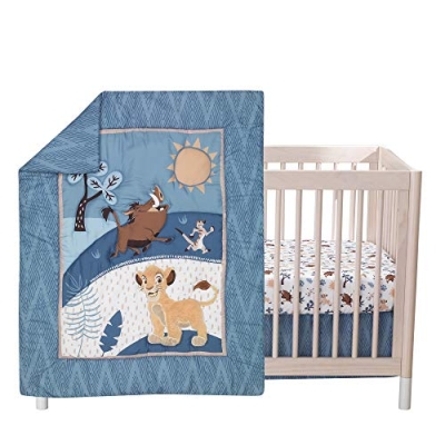 Disney Lion King Crib Bedding Set, Simba Comforter, Chevron Nursery Skirt, 3 Piece Baby Bedding Set 32.5cm 10 Product: Lambs & Ivy Lion King Adventure 3Piece Baby Crib Bedding Set, Blue