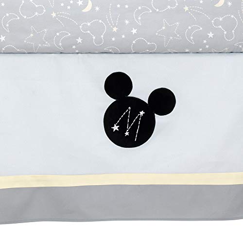 Product: Lambs & Ivy Mickey Mouse 4Piece Crib Bedding Set, Gray