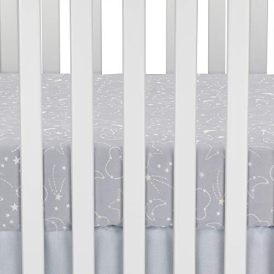 Product: Lambs & Ivy Mickey Mouse 4Piece Crib Bedding Set, Gray