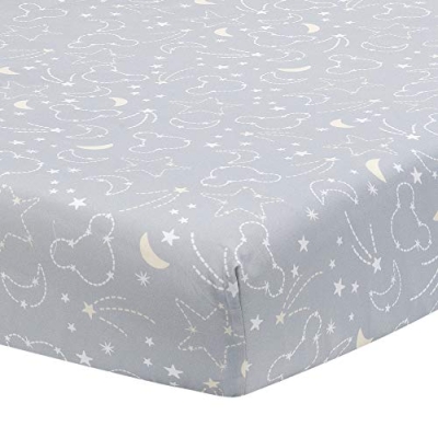 Product: Lambs & Ivy Mickey Mouse 4Piece Crib Bedding Set, Gray